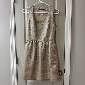 Ark & Co Gold Textured Babydoll Dress